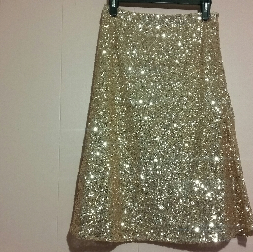 Gold Sequin Skirt